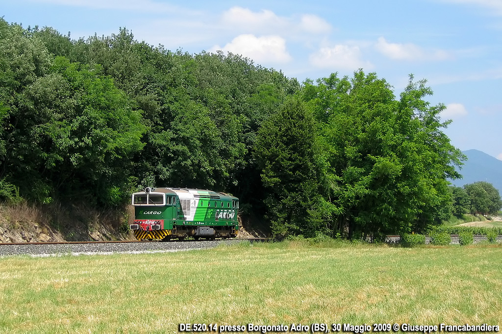 Treno NordCargo con Locomotiva Diesel DE.520.14 Foto Giuseppe Francabandiera