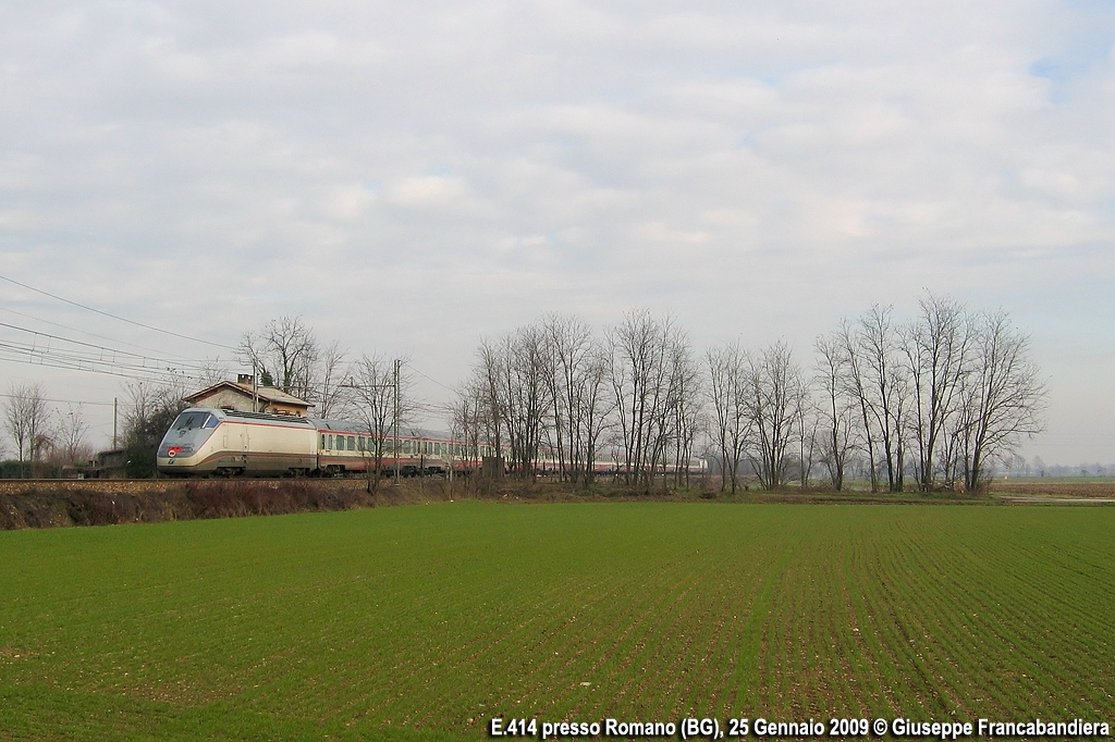 Treno Eurostar City Italia ESCI Trenitalia con Locomotiva Elettrica E414 Foto Giuseppe Francabandiera