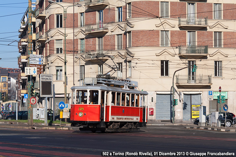 Tram Storico ATTS Associazione Torinese Tram Storici con Vettura Tranviaria 502 Foto Giuseppe Francabandiera