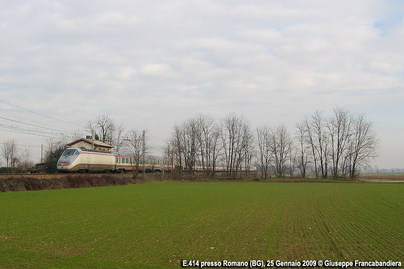 Treno Eurostar City Italia ESCI Trenitalia con Locomotiva Elettrica E414 Foto Giuseppe Francabandiera