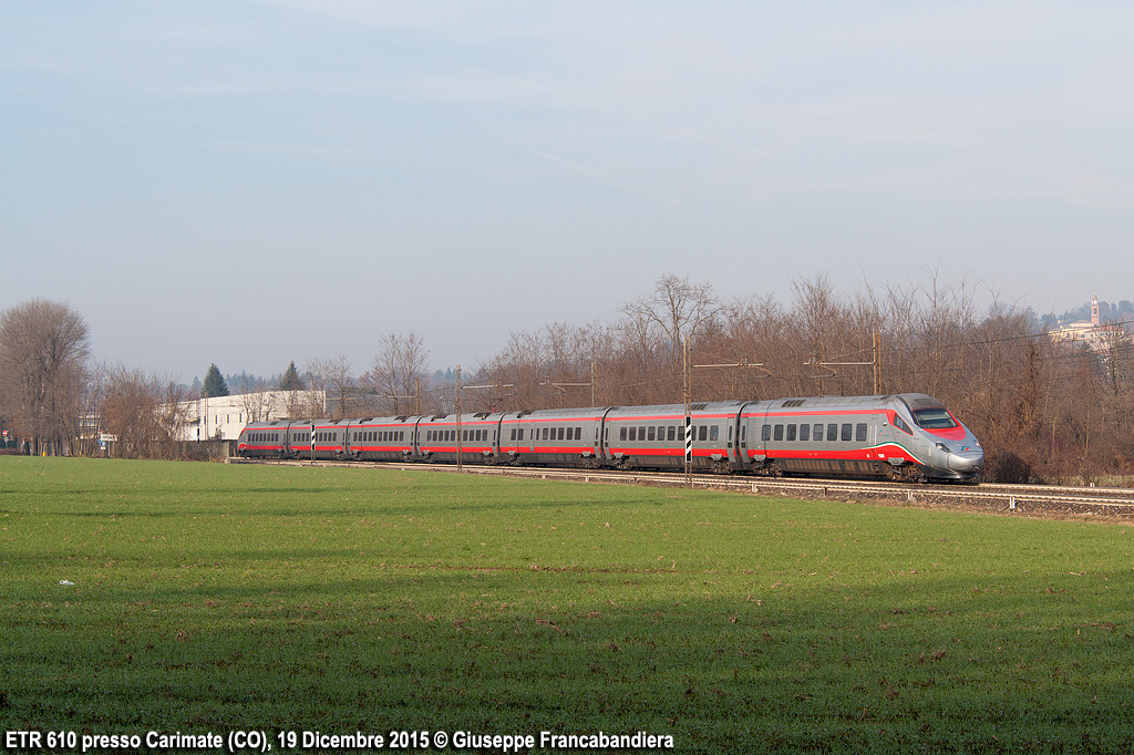 Treno Eurocity Trenitalia con Elettrotreno ETR 610 Frecciargento Foto Giuseppe Francabandiera