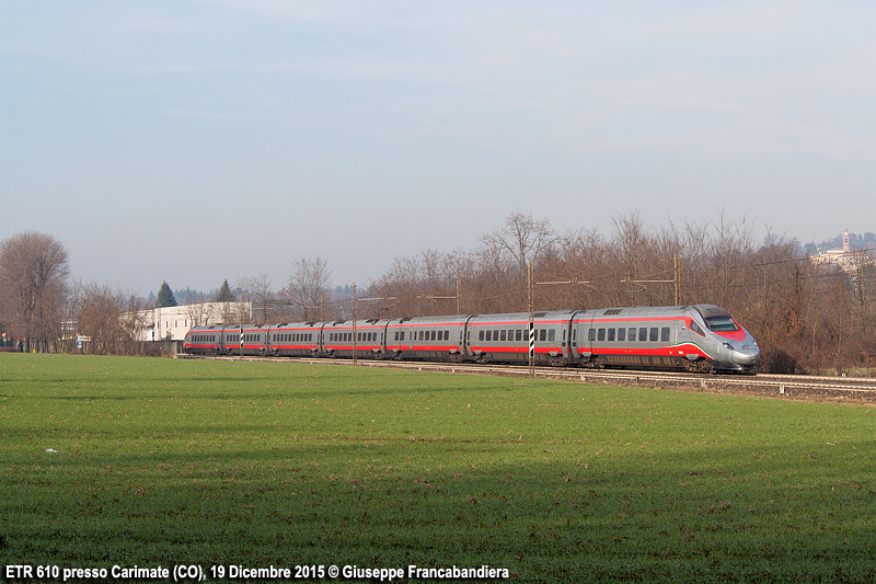 Treno Eurocity Trenitalia con Elettrotreno ETR 610 Frecciargento Foto Giuseppe Francabandiera 